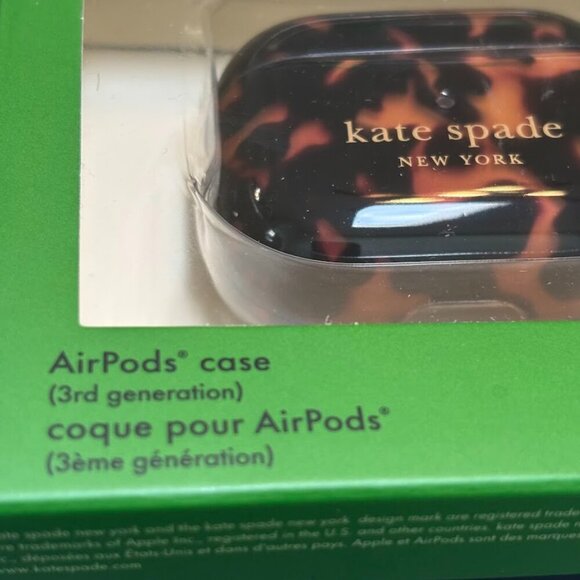 Kate Spade New York AirPods Protective Case with Keychain Ring - Tortoiseshell - Picture 4 of 6